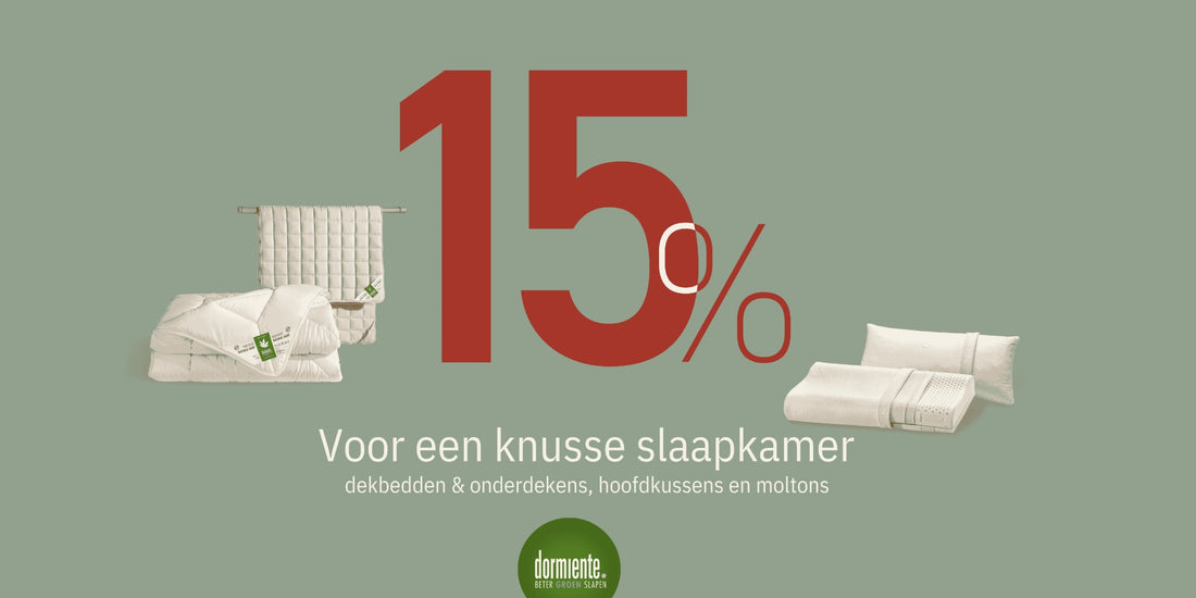 ACTIE | 15% korting Dormiente hoofdkussens en dekbedden