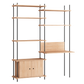 MOEBE planken kast systeem S.200.2. Eiken zwart