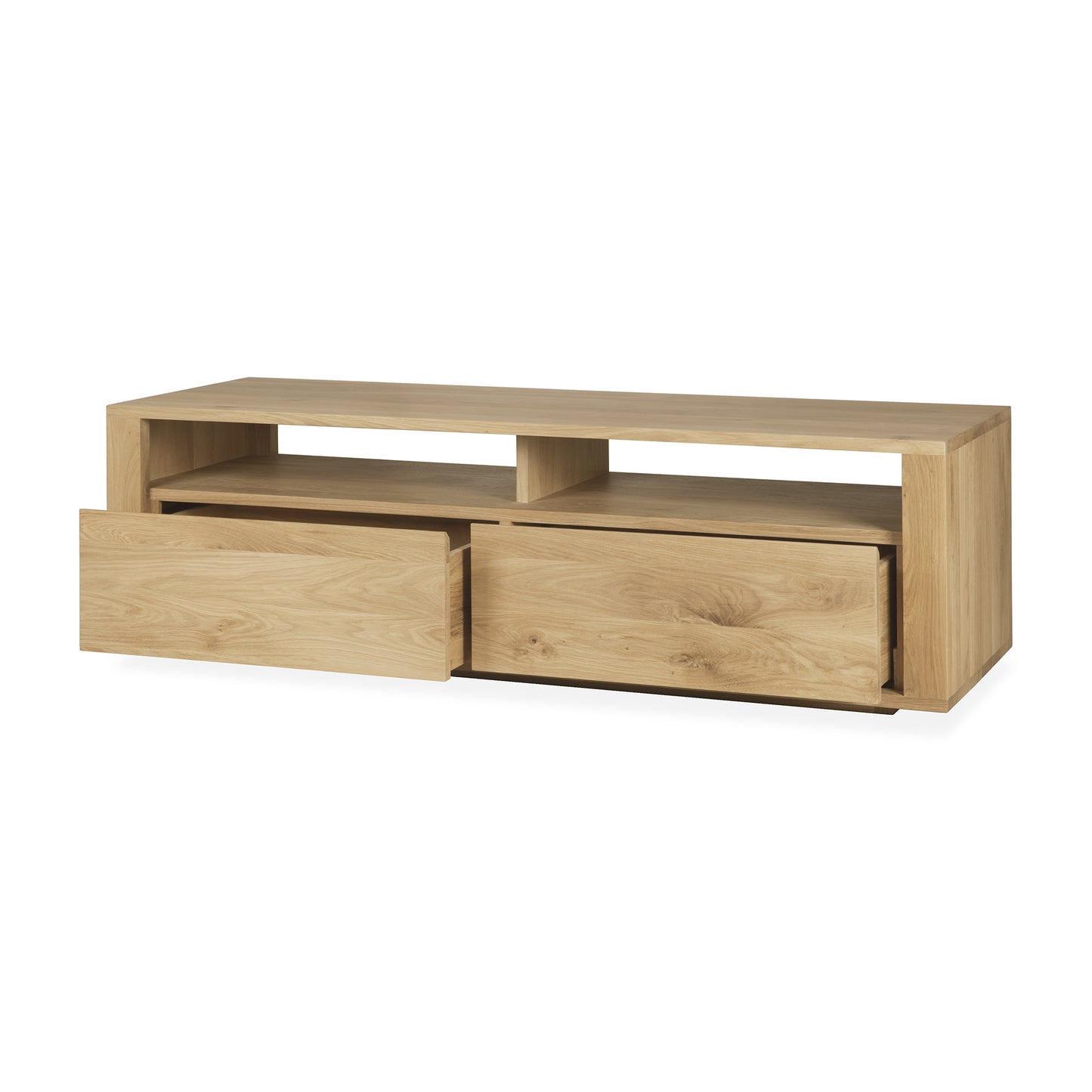 ethnicraft 51375 tv meubel shadow van massief eikenhout 2 lades